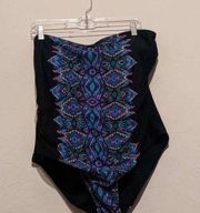 Ava Viv boho strapless swimsuit 22w 22 w new