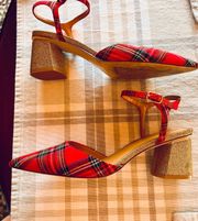 J Crew Holiday Plaid Heels