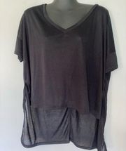 Sheer Black Oversized T-Shirt women’s Large