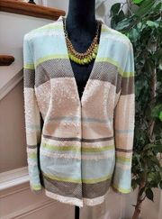 Bloomingdales Basler Women Multicolor Polyester Long Sleeve Casual Jacket Blazer