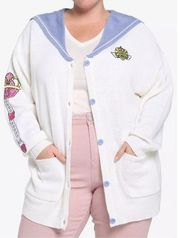 Hot Topic Sailor Moon Eternal Cardigan Sweater White 1X Usagi Long Sleeve