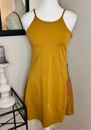 Mustard Yellow High Neck Tennis Naomi‎ Dress Size L NWT