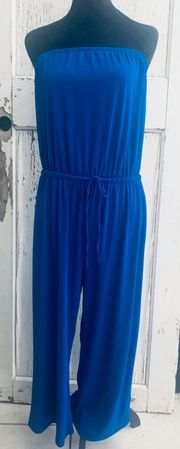 Strapless Tube Top Wide Leg Jumpsuit