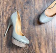 L.A.M.B. • Carefree platform heels stiletto Taupe leather Gwen Stefani