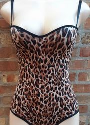 Intimates Tan Leopard Convertible Shaper Bodysuit