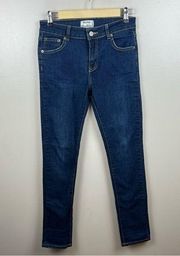 Acne Studios Skin 5 Skinny Jeans Womens Size 29 Dark Wash Mid Rise Blue Denim