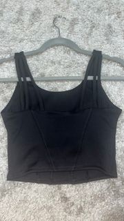 black workout tank top