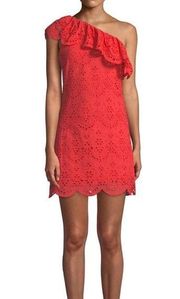 NWT cupcakes & cashmere one shoulder eyelet dress