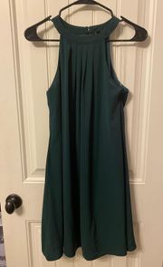 green halter top dress