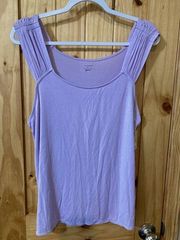 NWT - 14th & Union size XL lavender tank top with wide ruched straps