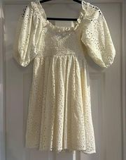 Cleobella Lucca Mini Dress Cream Sz Small