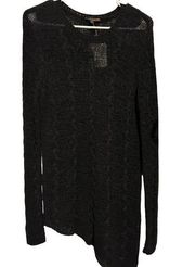 Guess black long sleeve asymmetrical sweater size medium nwt