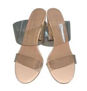 Only Maker clear double strap sandal heels 8.5