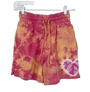 Frankies Bikinis Shorts Womens Size XS Burl Sweat Pull On Sherbet Tie Dye Cotton