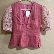 Atoir Pick Up The Pieces Top in Primrose Pink Small NEW