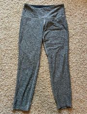 Gray Cropped Capris Leggings Tights