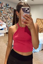 PacSun Me to We Hot Pink Cropped Halter Top