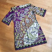 Donna Morgan Abstract, Colorful, Neon, 3/4 Sleeve Dress, Size 16