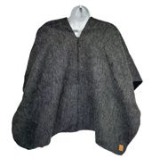 Mar y Lana Sea & Wool Gray Poncho Size S Made in Columbia