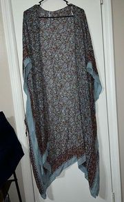 American Eagle blue Floral Kimono ONE SIZE