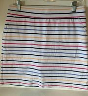 Croft & Barrow skort size small soft knit horizontal stripes