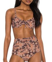 Sariska Bikini Swim Top Padma Paisley Print