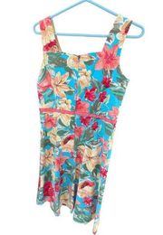 Sangria Size 10 floral sundress knee length .