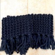 Free People navy chunky yarn infinity scarf
