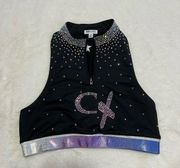 Blue and purple ombré black sports bra Rebel Athletics