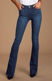 Lulu's Keyton mid-rise dark wash flare jeans size 30