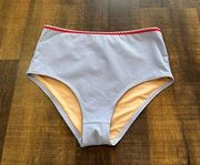 J. Crew High-Waisted Bikini Bottom with Rickrack Size Small