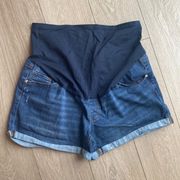 Time and Tru women’s maternity Jean shorts full panel size XL