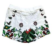 SheIn New Womens  High Waisted Butterfly Secret Garden Shorts - Sz M