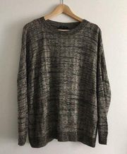 Mango metallic Crewneck sweater Long Sleeve Womens Size M