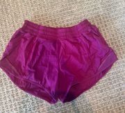 Lululemon Purple Hotty Hot Shorts 2.5”