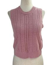 Stradivarius Pink Knit Crop Top Size S (4-13)