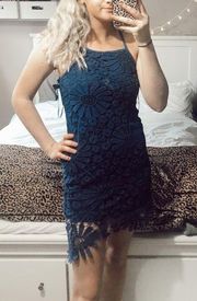 DRESS FORUM lace fitted dress M