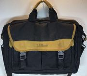 Vintage L. L. Bean Nylon/Leather Trim Laptop Messenger Briefcase Bag