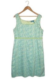 Fresh Produce Dress Womens 14 Novelty Print Lemon Sleeveless Lined Mint Green