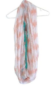 Francescas Collections NWT unity scarf white orange teal fringe