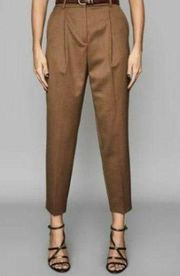 Reiss Quinne Boyfriend Tapered Trousers Camel, Size 6