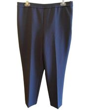 Susan Graver Gray Straight Leg Elastic Waist High Rise Dress Pants Trousers 10