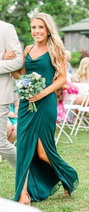 Size 0  Forest Green Formal Dress