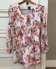 Disney Beauty and the Beast Floral Romper.  Size Small.