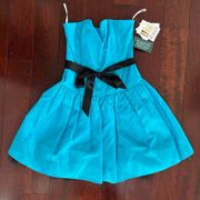 NWT Vintage Y2K  Gunne Sax prom dress turquoise size 11/12