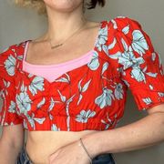 Charlie Holiday Paradise Floral Crop Top