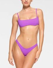 NWT SKIMS Micro scoop bikini top Violet small