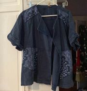 NWOT Anthropologie denim open jacket.