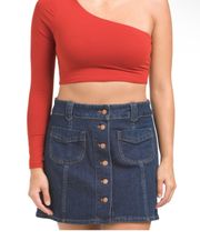 NWT  one shoulder long sleeve crop top