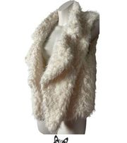 BNWT Selfie by Self Esteem Sherpa Vest Fuzzy White Lined Women Medium